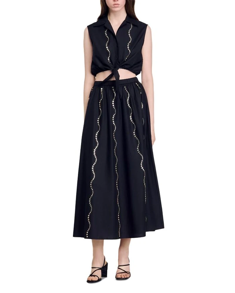 Rhinestone Maxi Skirt