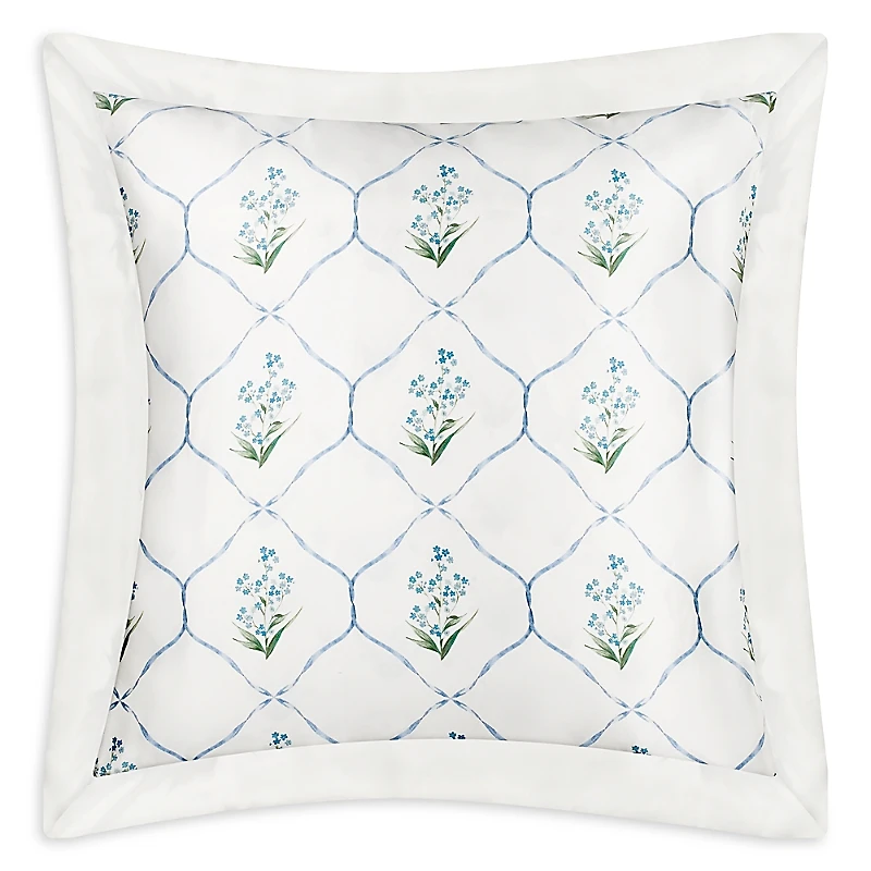 Gingerlily Forget Me Not Silk Euro Sham