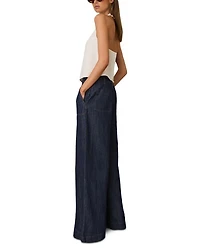 Wide Leg Linen Blend Pants
