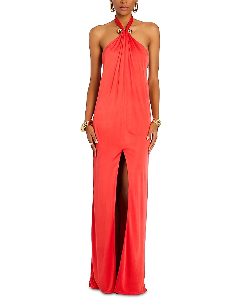 Retrofete Becs Halter Maxi Dress