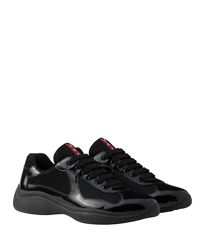 Men's Patent Leather and Technical Fabric America's Cup Sneakers