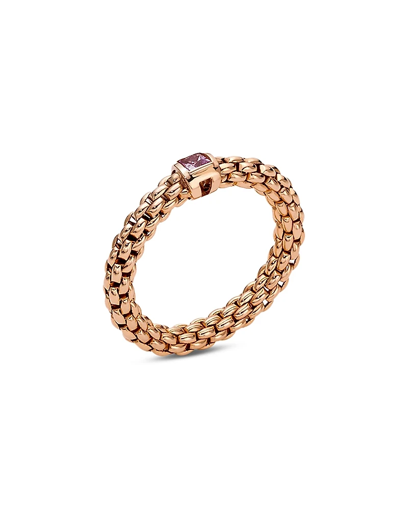 Fope 18K Rose Gold Souls Pink Sapphire Flex'it Ring