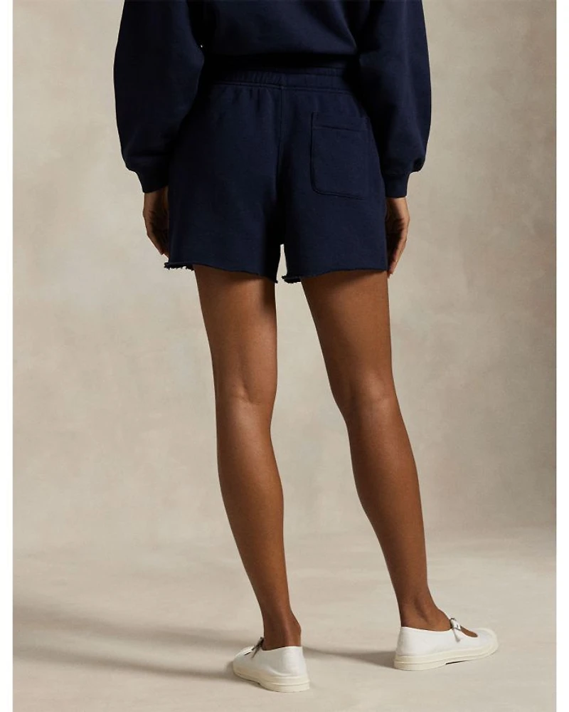 Lightweight Fleece Drawstring Cutoff Shorts