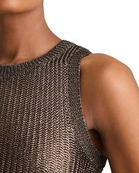 Tia Metallic Knit Top