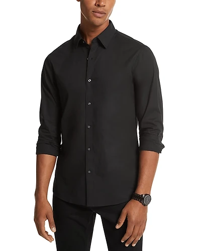 Michael Kors Cotton Stretch Classic Fit Button Down Shirt