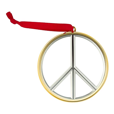 Nambe Peace Sign Ornament