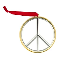 Nambe Peace Sign Ornament