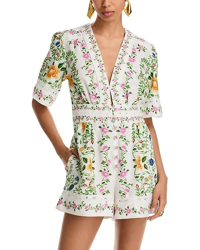Folk Floral Romper - Exclusive