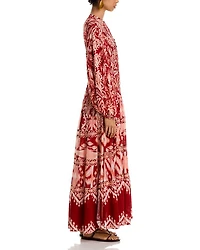 Tropical Tapestry Metallic Dress