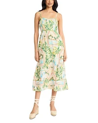 Midi Dress with Piping