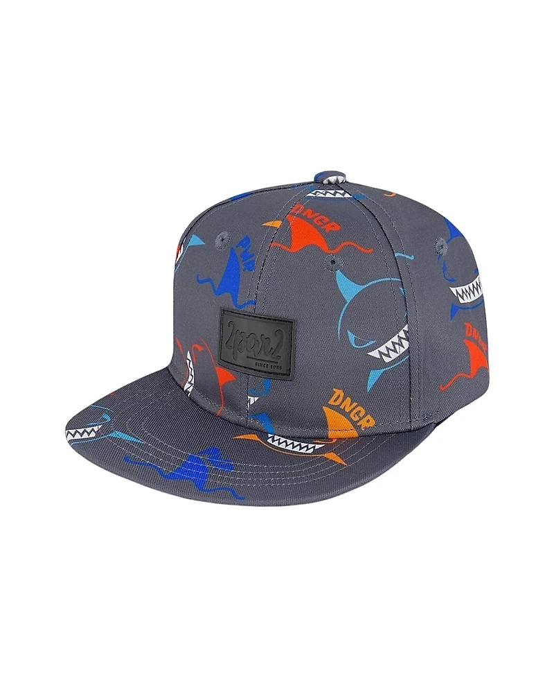 Deux par Deux Boys' Printed Sharks Cap - Baby