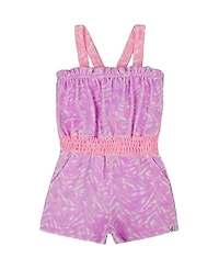 Deux par Girls' Printed Terry Cloth Romper
