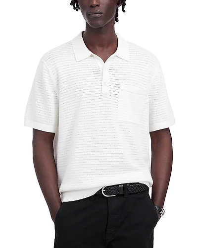 Madewell Pointelle Stitch Regular Fit Short Sleeve Sweater