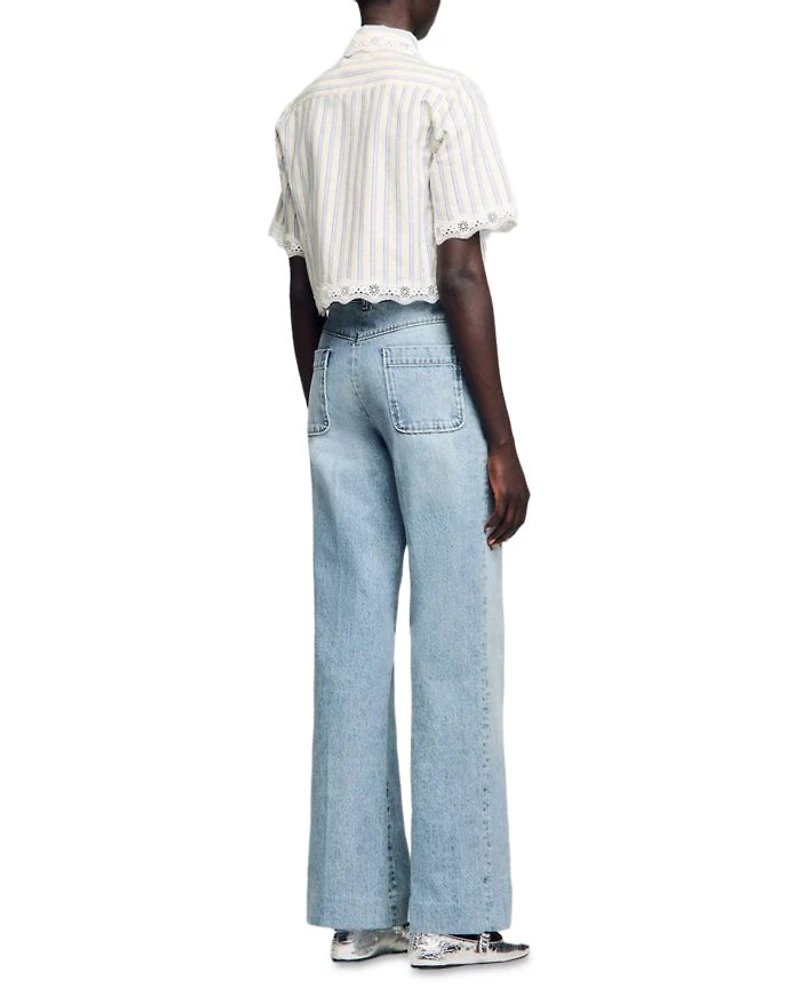 Striped Cropped Shirt