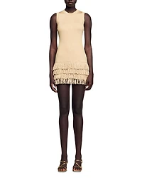 Fringe Trim Mini Dress