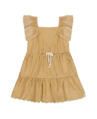 Deux par Deux Girls' Chambray Dress with Embroidery - Baby