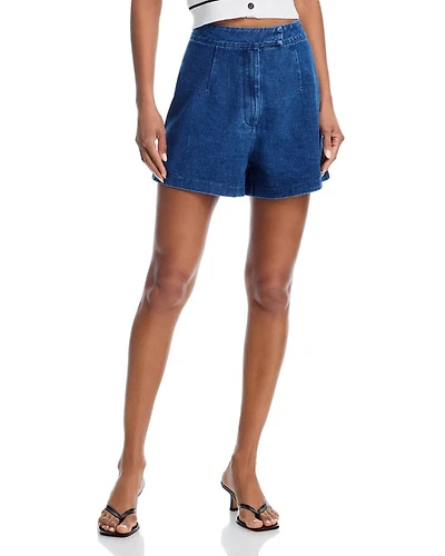 Denim Tab Waist Shorts