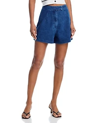 Denim Tab Waist Shorts