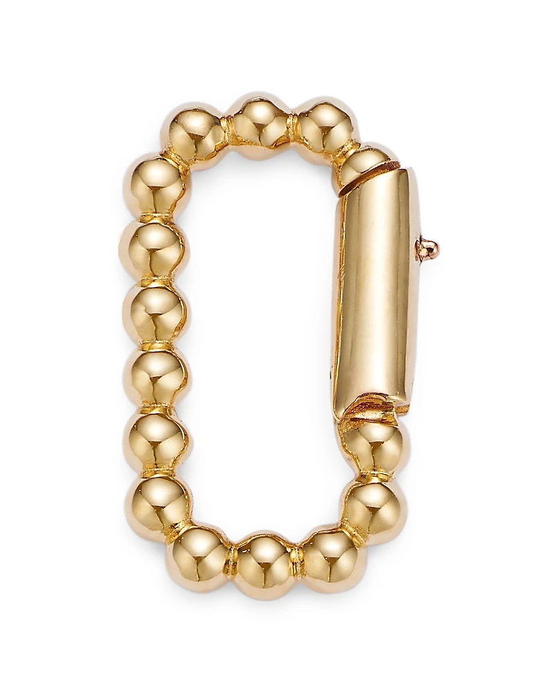 Moon & Meadow 14K Yellow Gold Beaded Oval Charm Holder