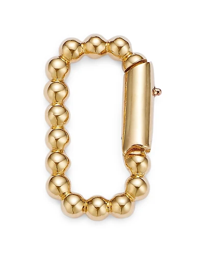 Moon & Meadow 14K Yellow Gold Beaded Oval Charm Holder