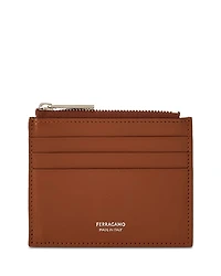 Ferragamo Florence Leather Zipper Card Holder