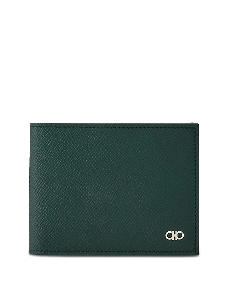 Ferragamo Micro Gancio Leather Bifold Wallet
