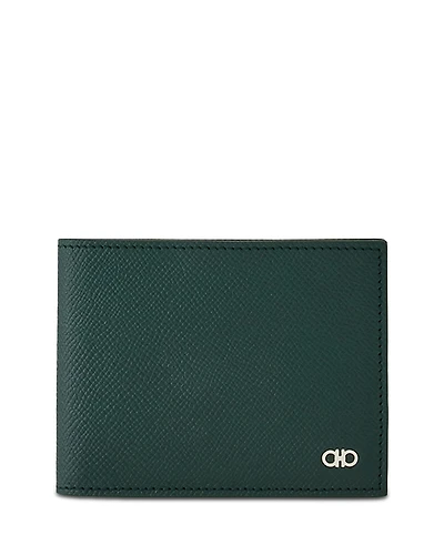 Ferragamo Micro Gancio Leather Bifold Wallet