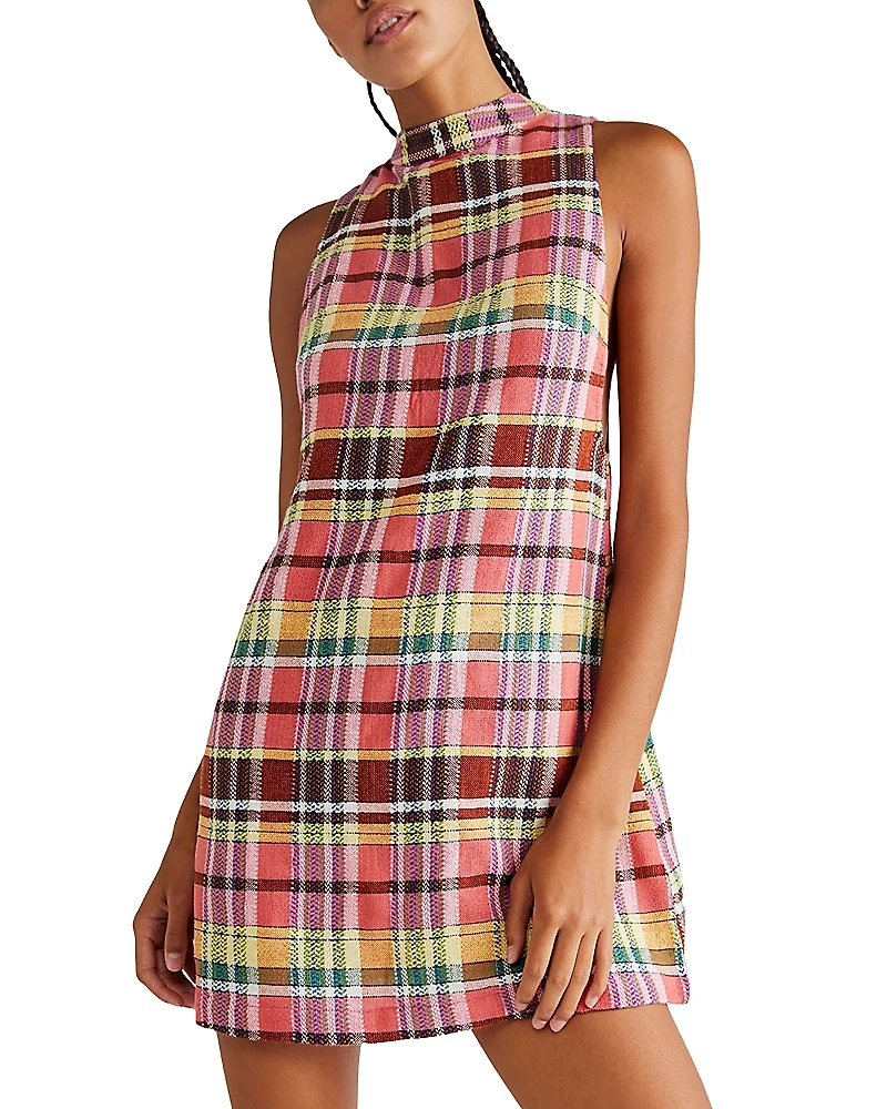 Free People Walk The Walk Plaid Dress