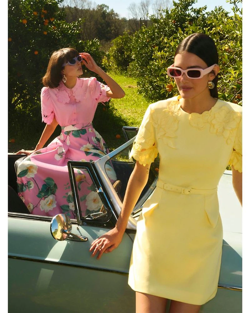 Aurelie Appliqué Mini Dress
