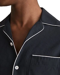 Josh Piped Button Front Shirt
