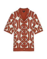 Terrazzo Embroidered Camp Shirt