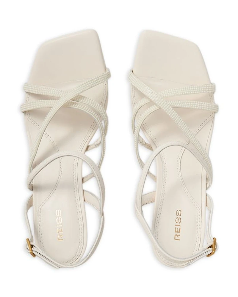 Women's Elise Barely There Square Toe Strappy High Heel Sandals