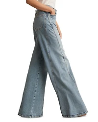 Fern Twist Seam High Rise Wide Leg Jeans Light Blue