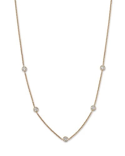 Bloomingdale's Fine Collection Diamond Bezel Station Necklace