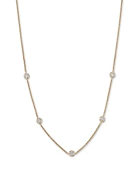 Bloomingdale's Fine Collection Diamond Bezel Station Necklace