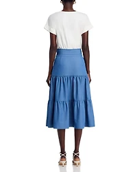 Mixed Media Tiered Dress