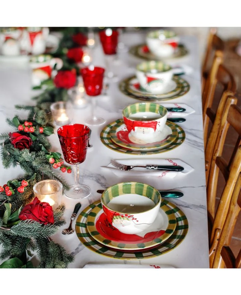 Old St. Nick Assorted 16-Piece Dinnerware Set, Service for 4