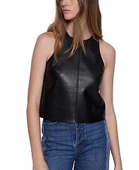 Rebecca Minkoff Nora Faux Leather Halter Top