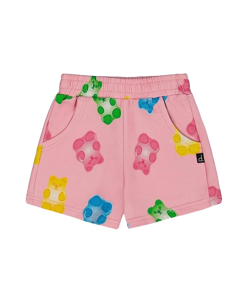 Deux par Deux Girls' Printed French Terry Short - Big Kid