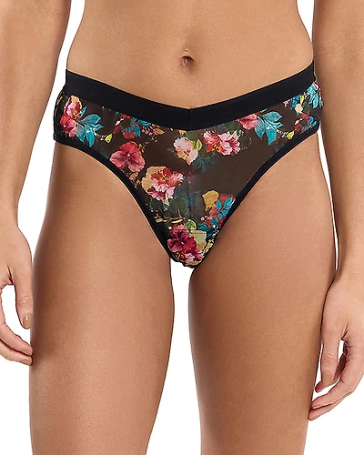 Hanky Panky Mesh High Cut Thong Panties