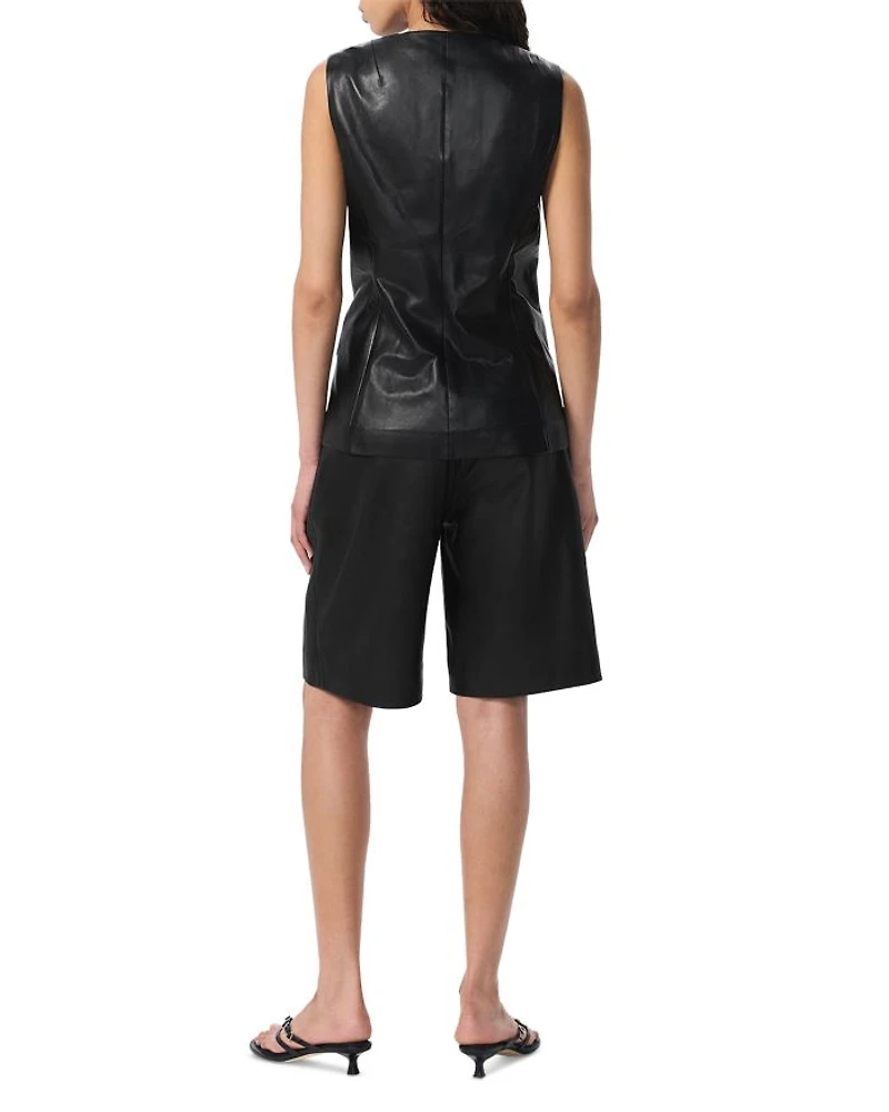 Slade Crewneck Leather Vest