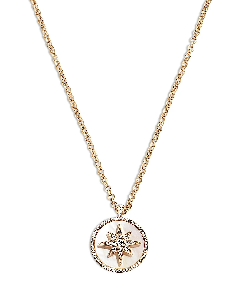 Baublebar Carina Crystal & Mother Of Pearl Star Pendant Necklace, 18-21
