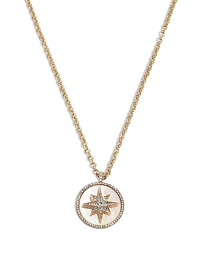 Baublebar Carina Crystal & Mother Of Pearl Star Pendant Necklace, 18-21