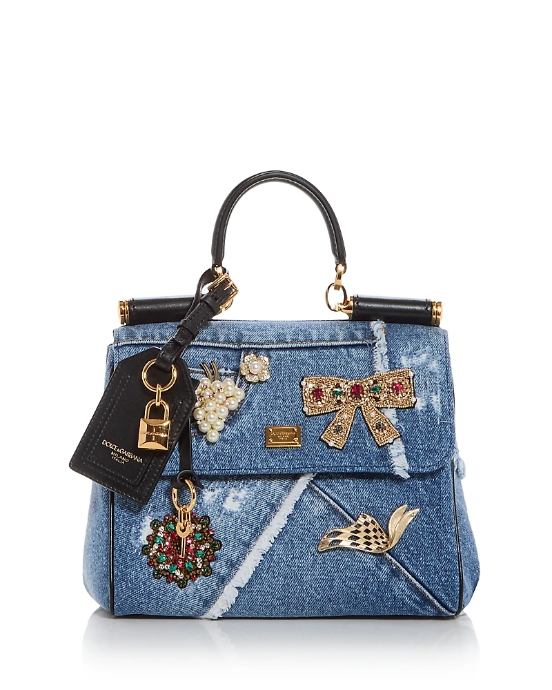 Dolce & Gabbana Denim Top Handle Bag
