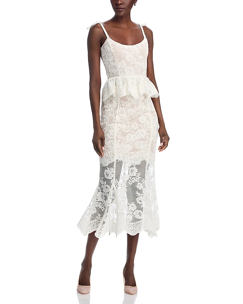 V. Chapman Vinetta Lace Corset Top & Skirt Set