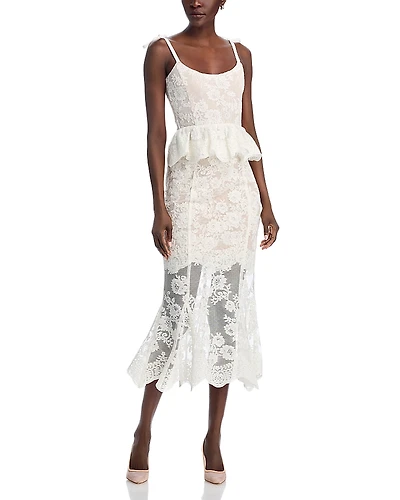 V. Chapman Vinetta Lace Corset Top & Skirt Set