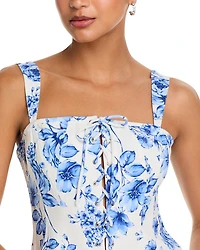 Rose Bud Tie Front Tank Top - Exclusive