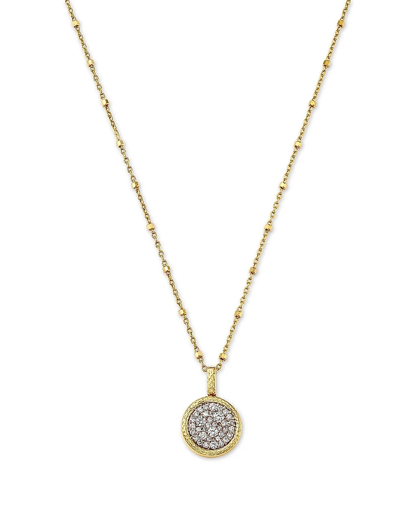 Bloomingdale's Fine Collection Diamond Pave Medallion Pendant Necklace Set