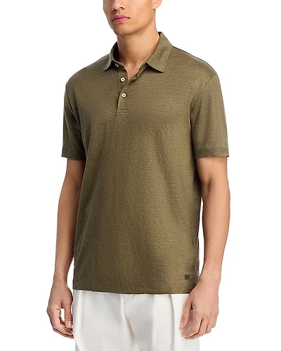 Boss x David Beckham Parris Short Sleeve Linen Polo Shirt