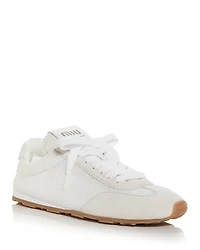 Miu Miu Women's Plume Logo Sneakers